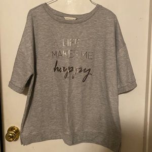 Liz Claiborne lightweight short sleeve sweatshirt size XL